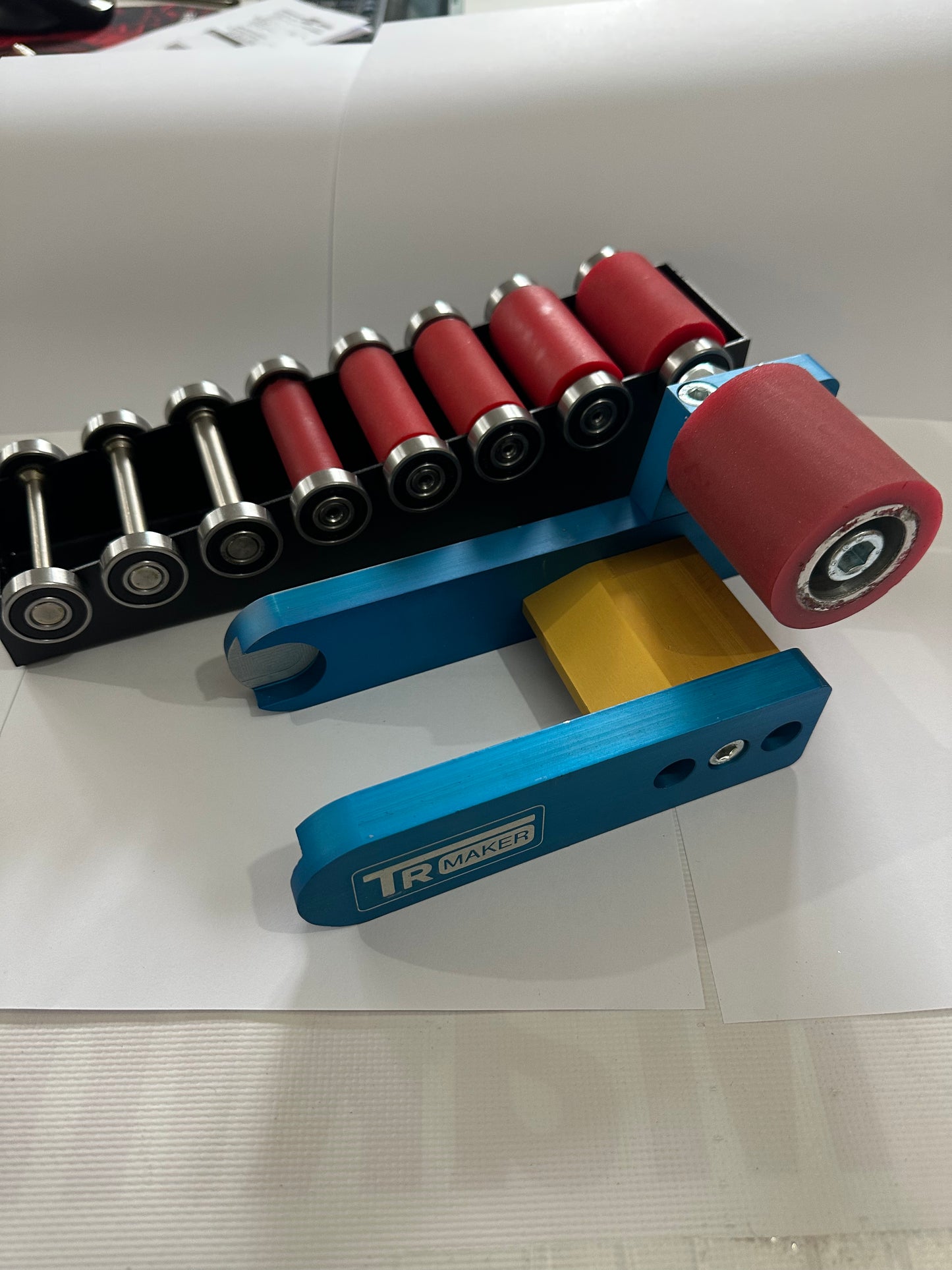 TR Maker Belt Grinder 2x72 small wheel & holder for  grinders 1big rubber whell 8 wheel kit