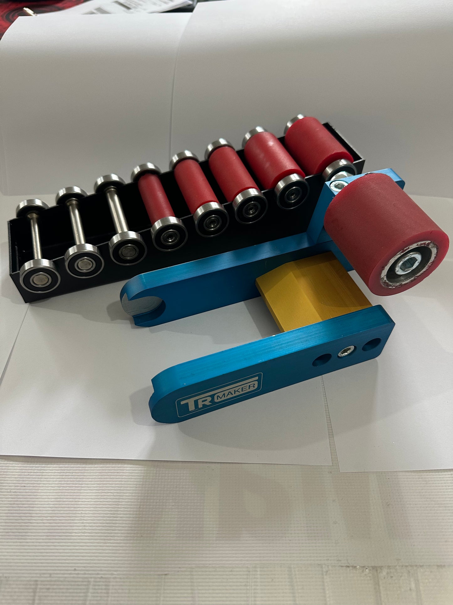 TR Maker Belt Grinder 2x72 small wheel & holder for  grinders 1big rubber whell 8 wheel kit